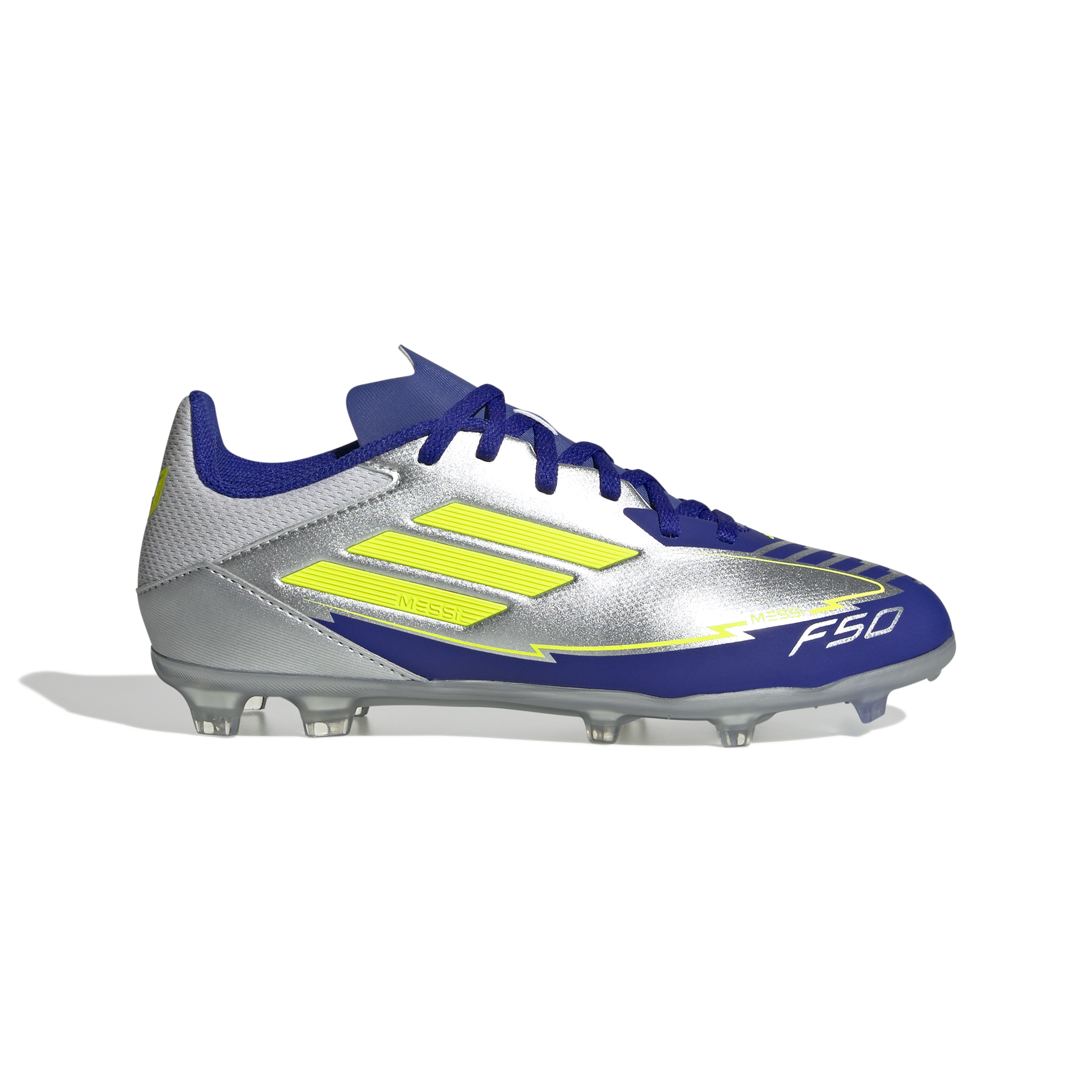 adidas Performance F50 League Messi Firm / Multi-Ground Voetbalschoenen Kids - Kinderen - Zilver- 36 2/3