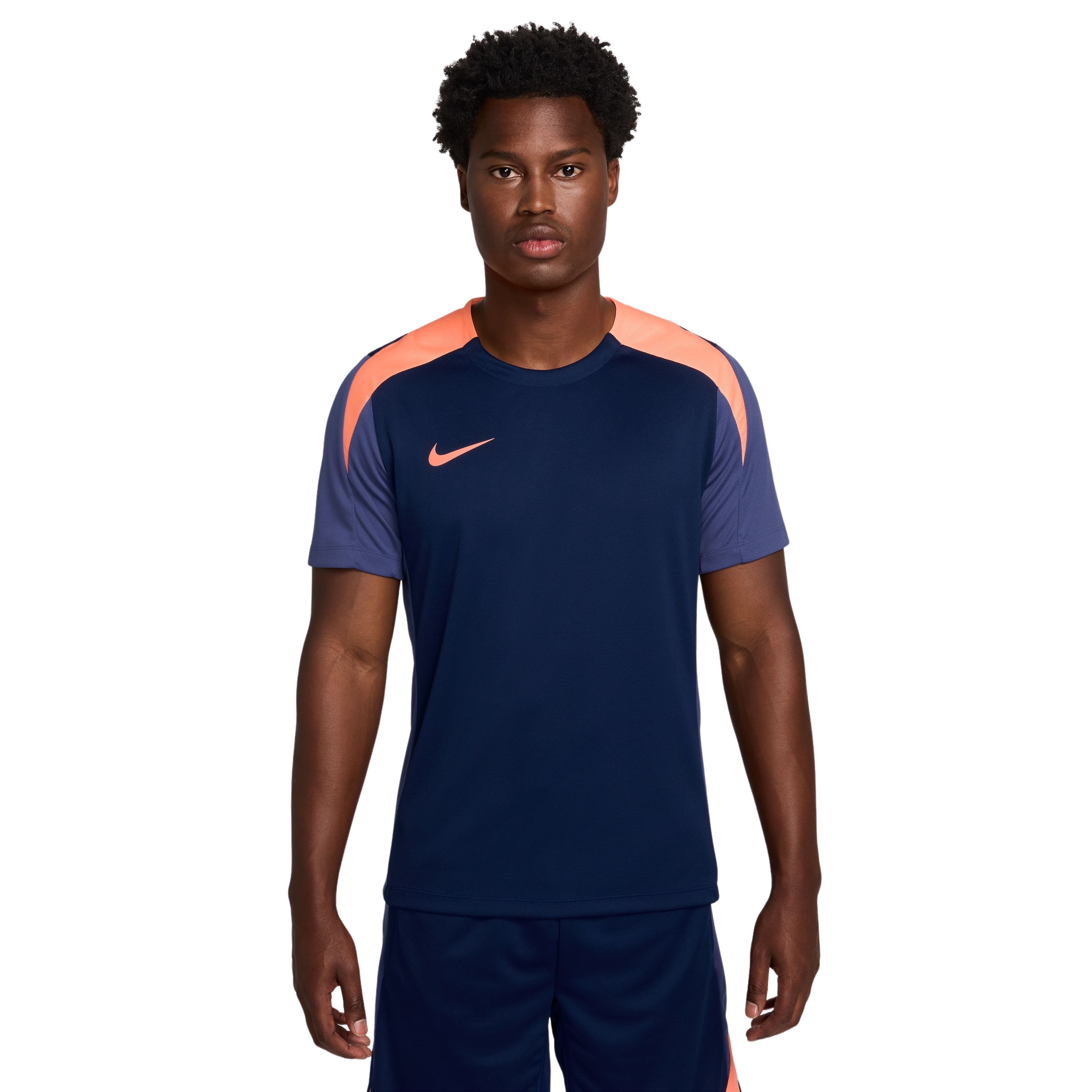 Nike Strike Trainingsshirt Donkerblauw Oranje