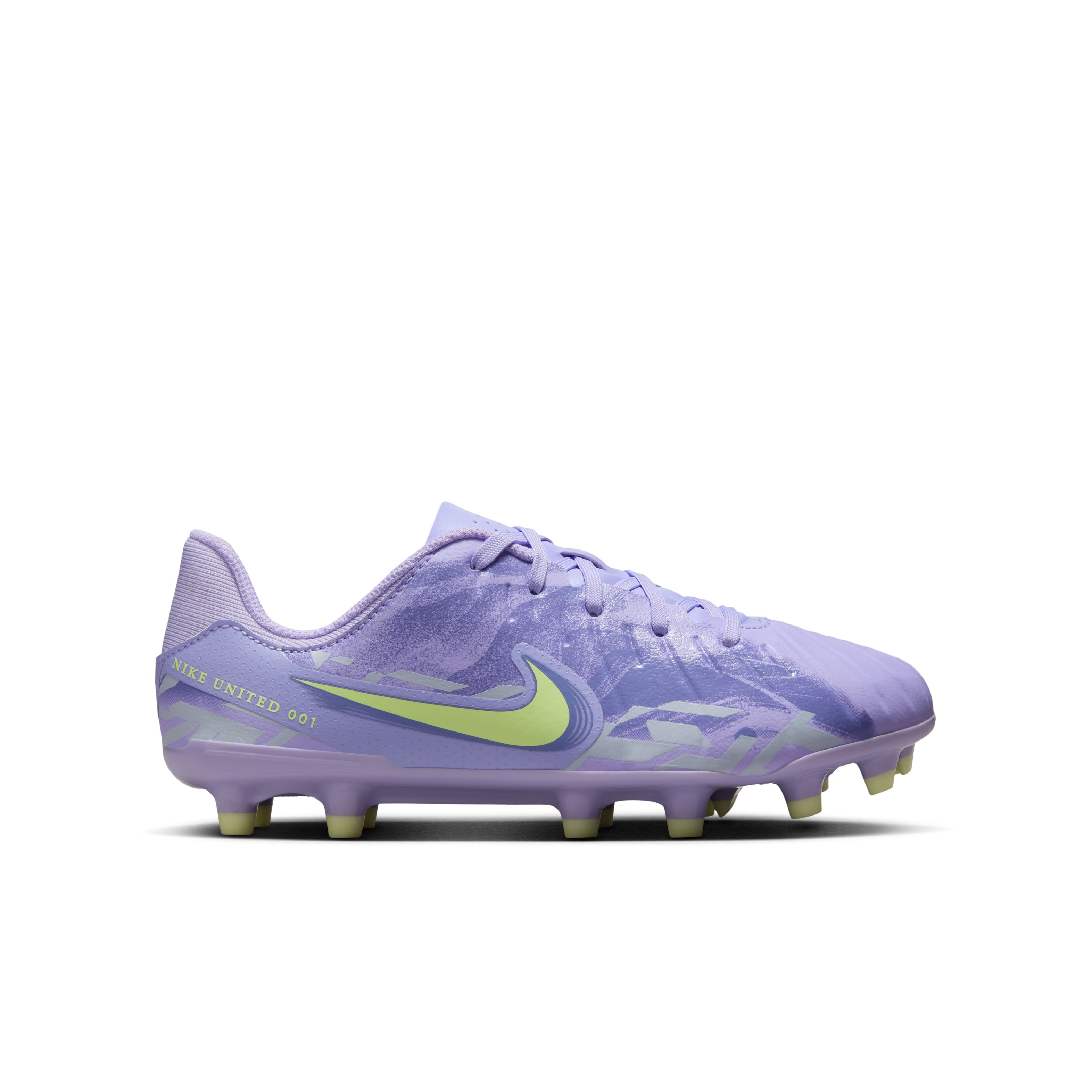 Nike Tiempo Legend 10 Academy Gras / Kunstgras Voetbalschoenen (MG) Kids Lichtpaars Lichtgeel