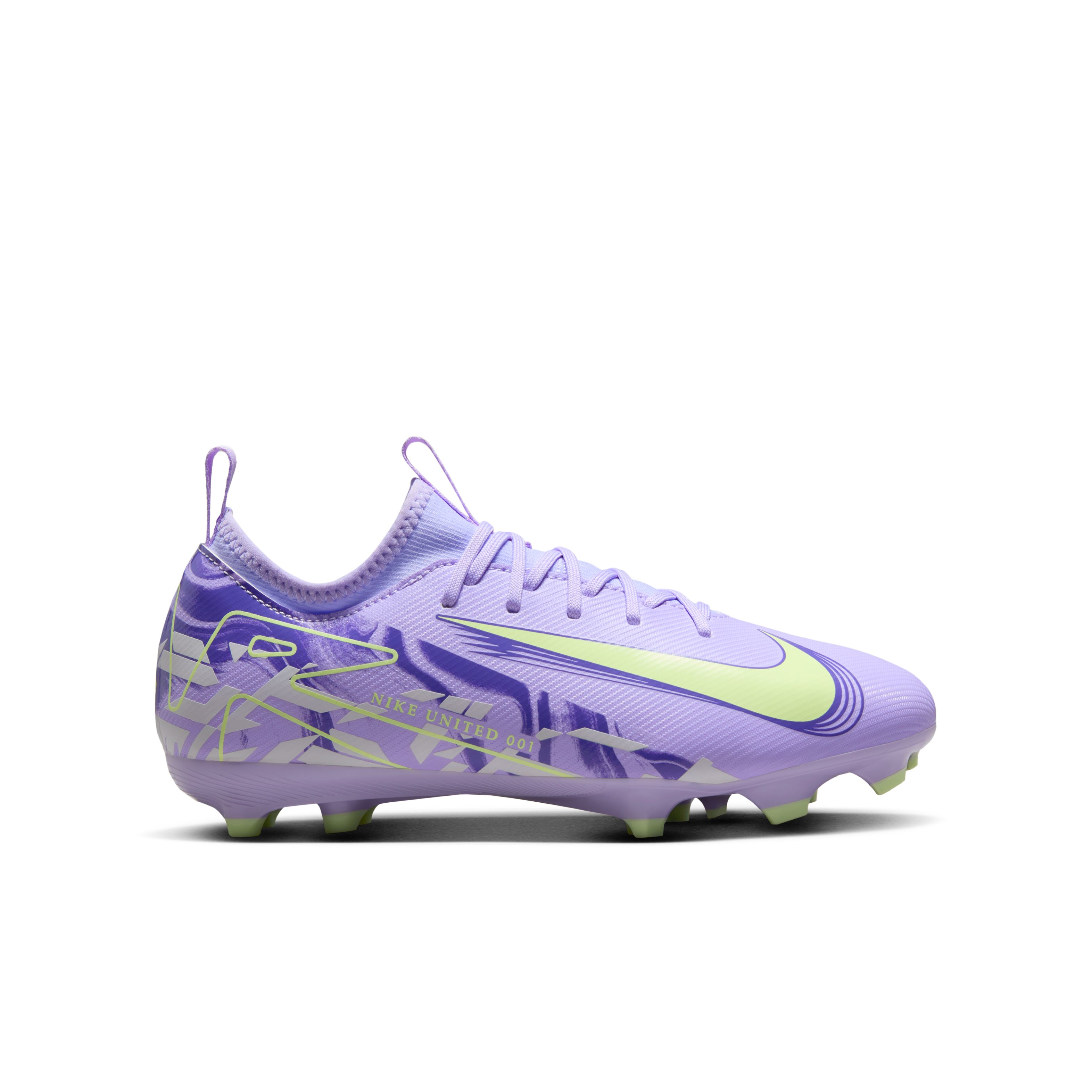 Nike Zoom Mercurial Vapor 16 Academy Gras / Kunstgras Voetbalschoenen (MG) Kids Lichtpaars Lichtgeel