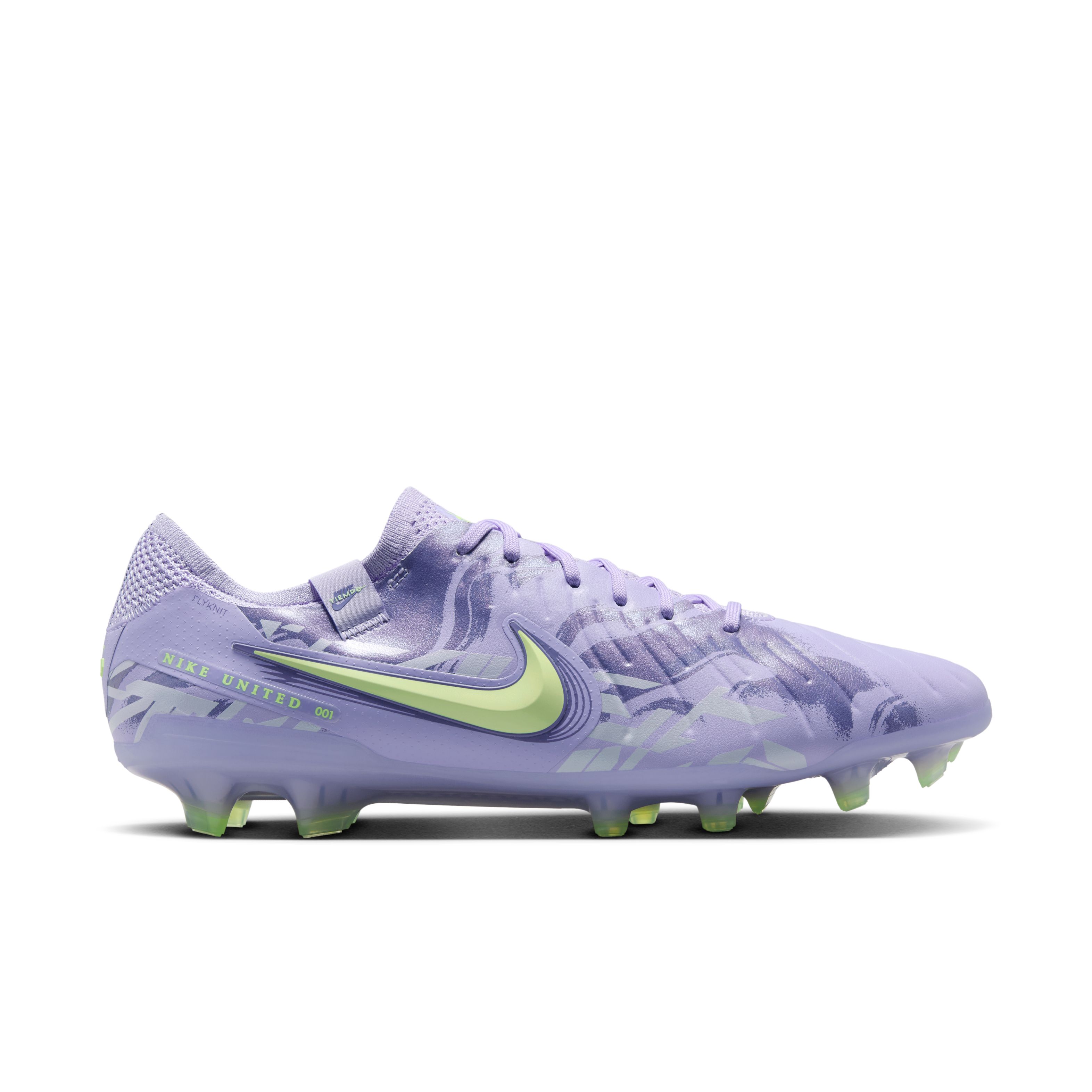 Nike Tiempo Legend 10 Elite Gras Voetbalschoenen (FG) Lichtpaars Lichtgeel