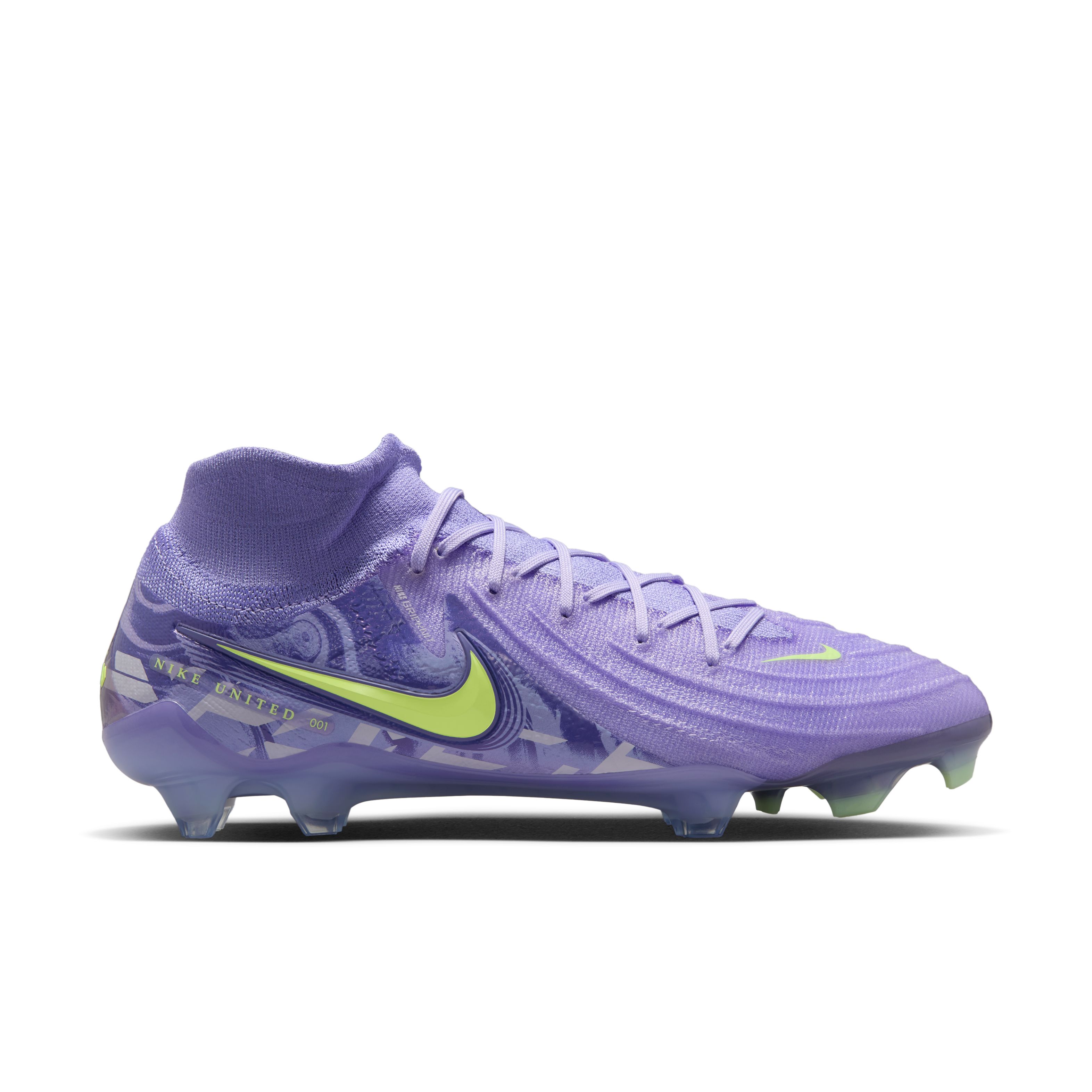 Nike Phantom Luna II Elite Gras Voetbalschoenen (FG) Lichtpaars Lichtgeel