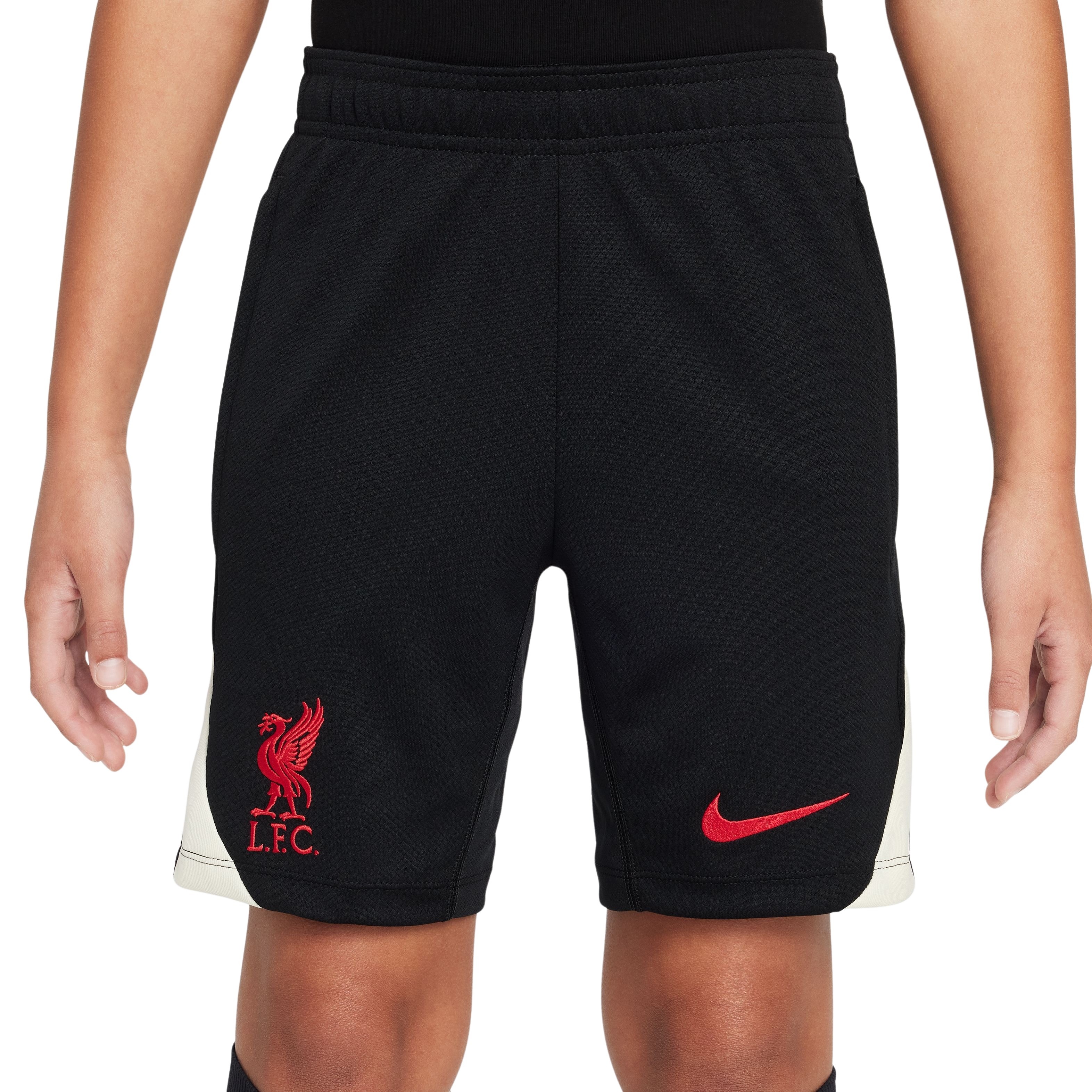 Nike Liverpool Strike Trainingsbroekje 2024-2025 Kids Zwart Gebroken Wit Rood