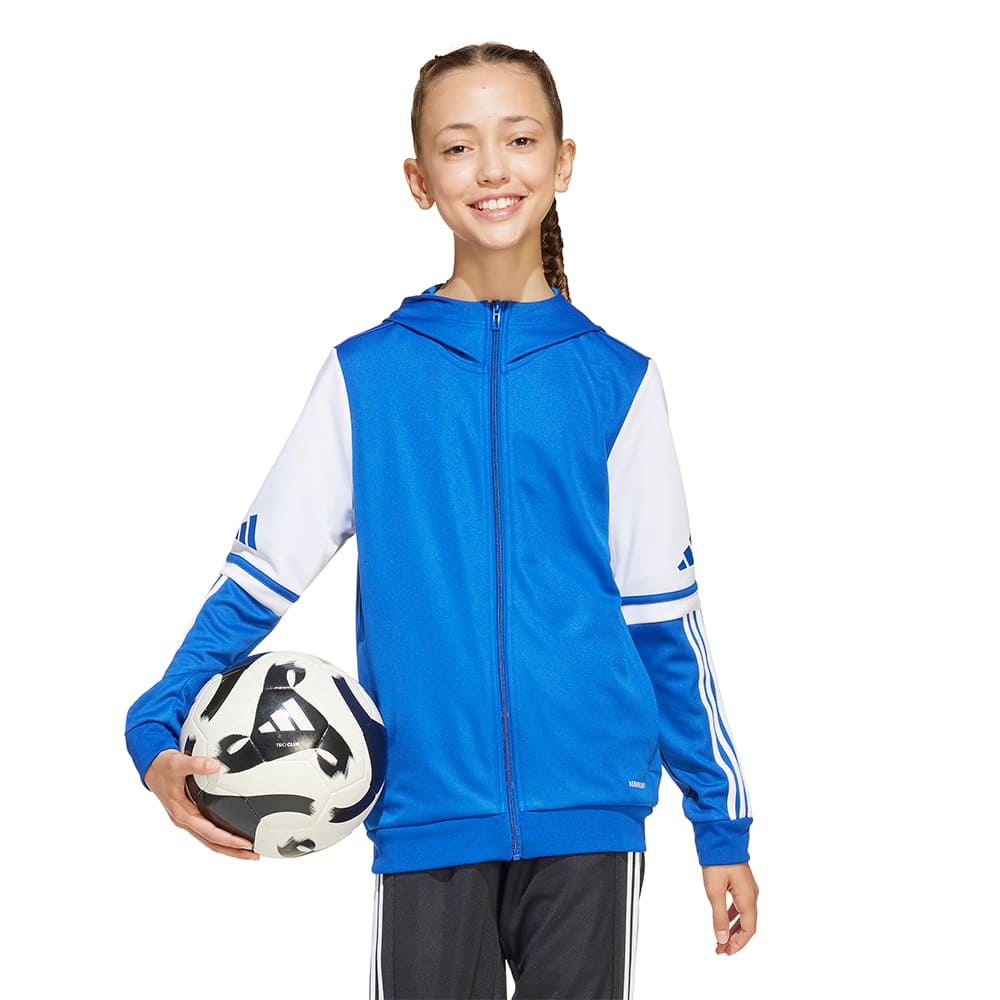 adidas Squadra 25 Hooded Trainingsjack Kids Blauw Wit