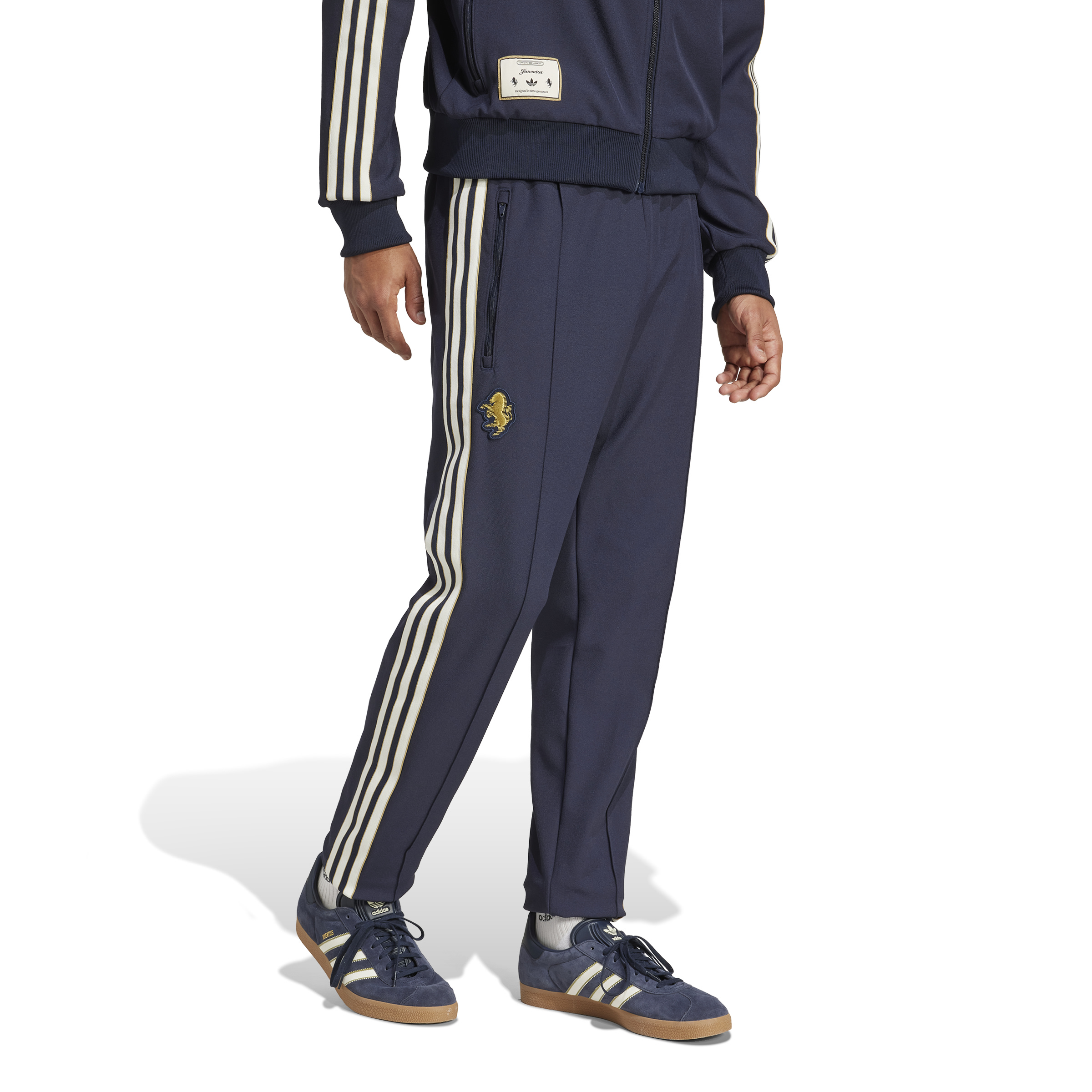 adidas Juventus Icon Trainingsbroek 2024-2025 Donkerblauw Wit Goud