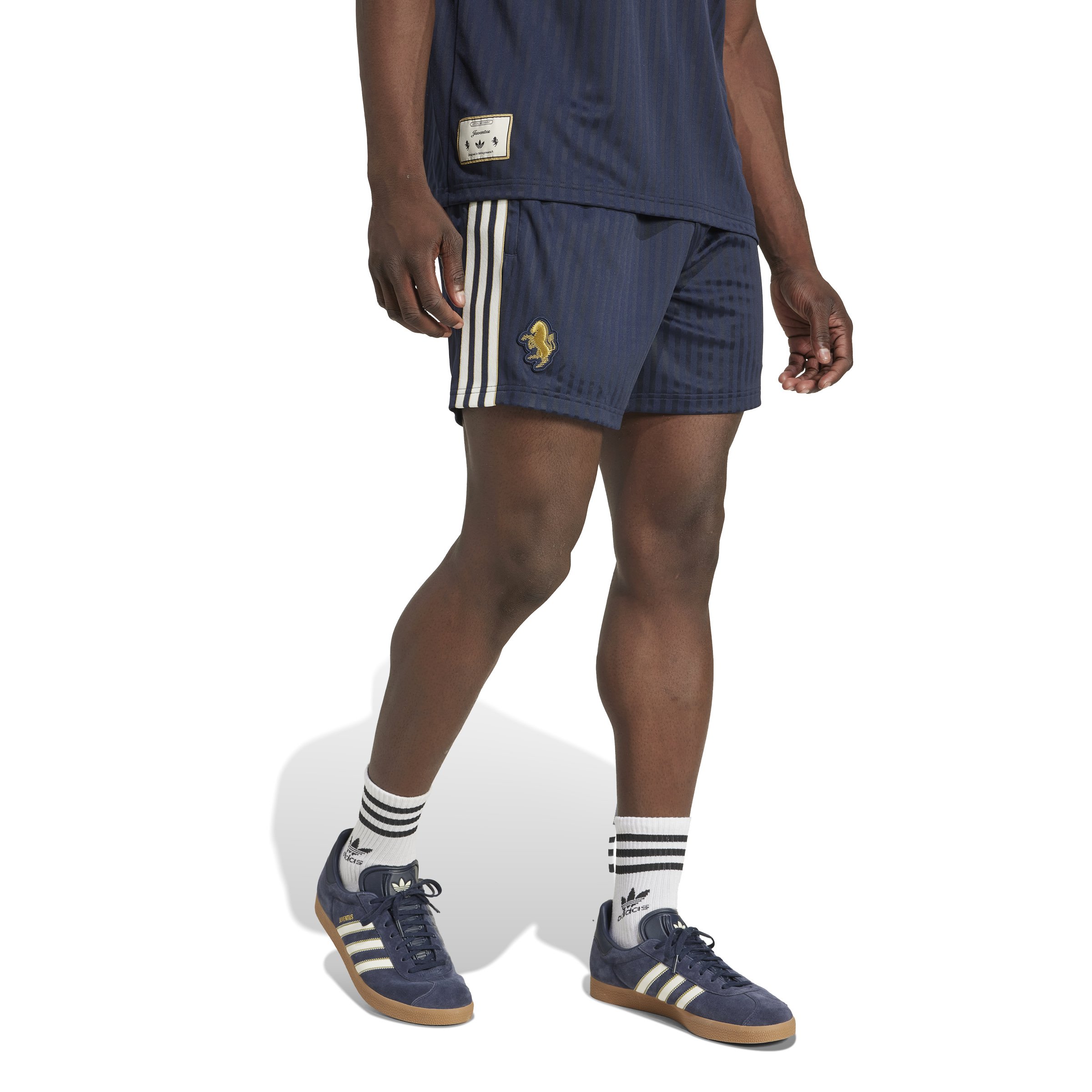 adidas Juventus Icon Broekje 2024-2025 Donkerblauw Wit Goud