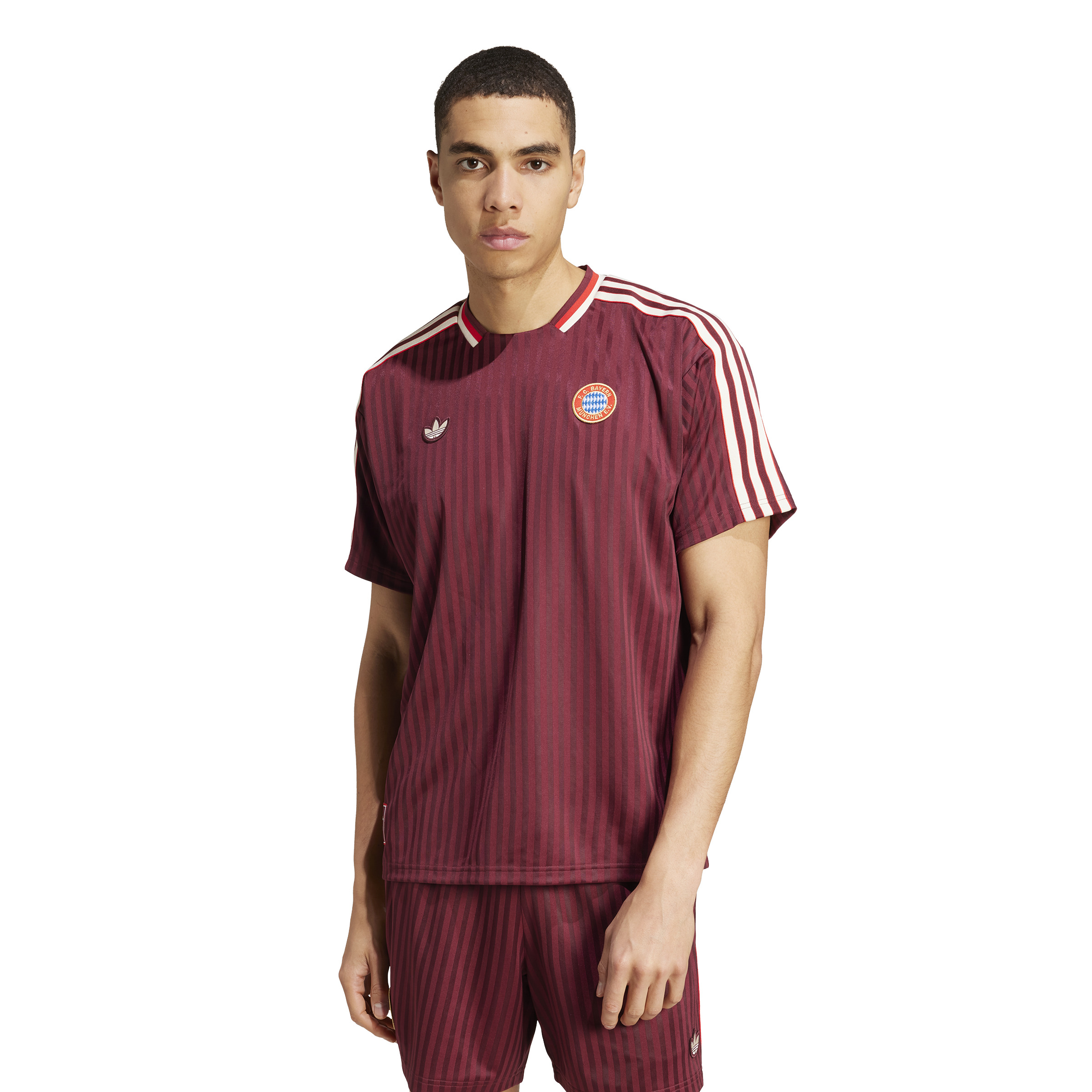 adidas Bayern München Icon T-Shirt 2024-2025 Rood Wit