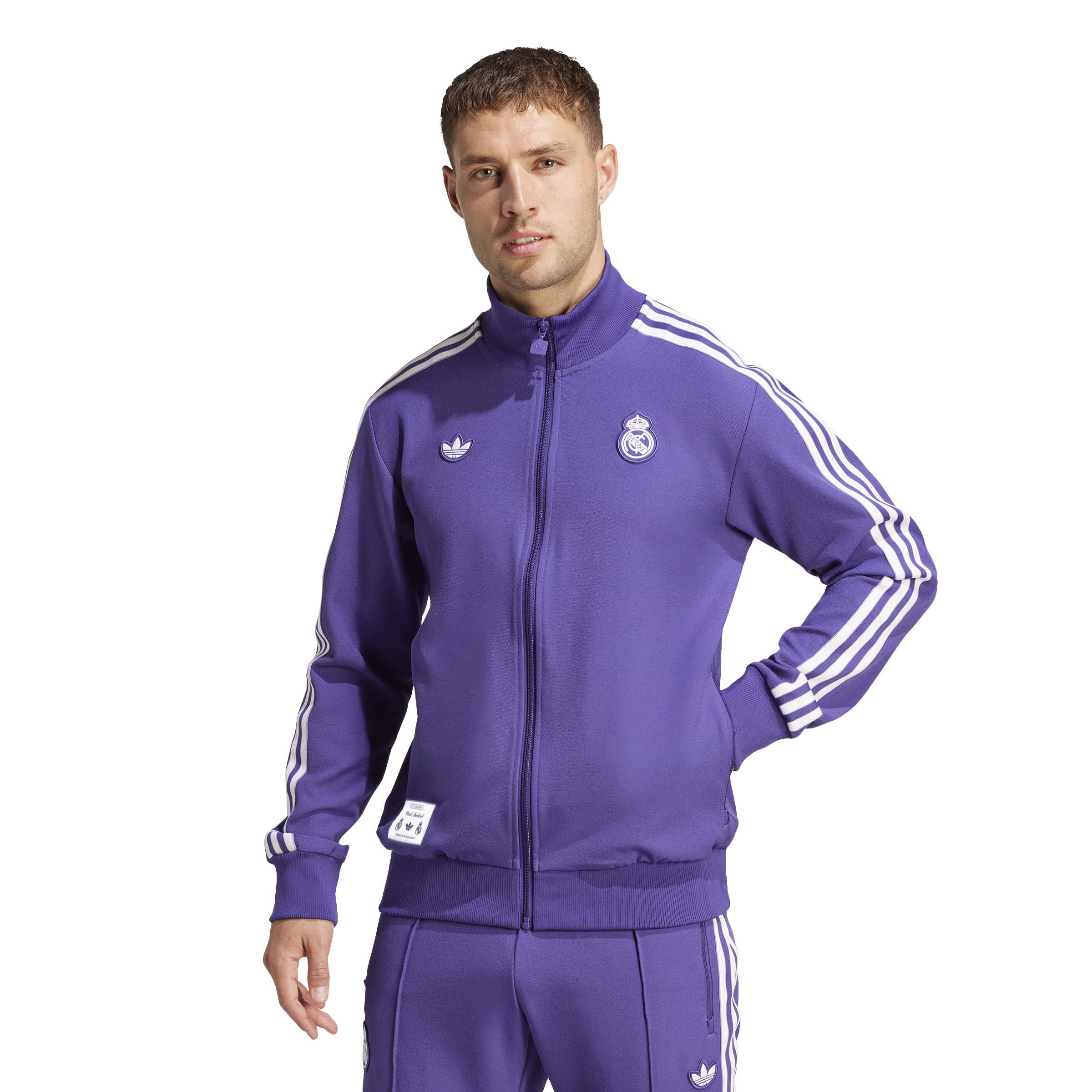 adidas Real Madrid Icon Trainingsjack 2024-2025 Paars Wit