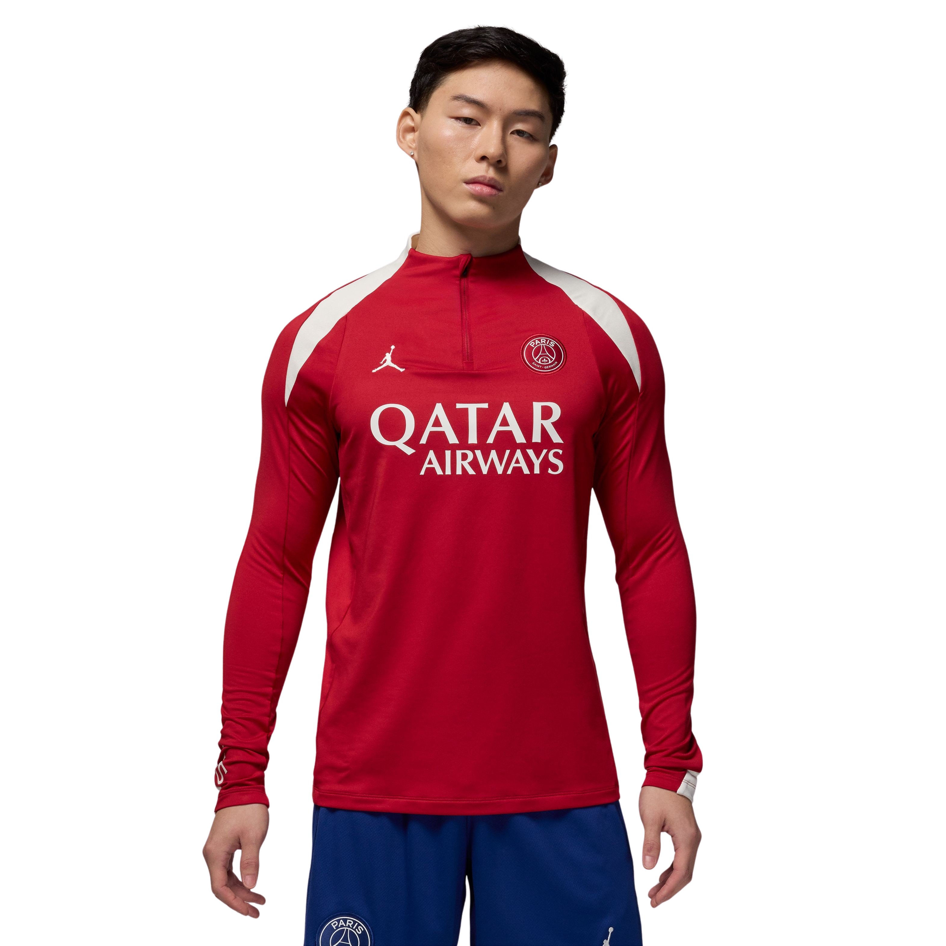 Nike Paris Saint-Germain x Jordan Strike Trainingstrui 1/4-Zip 2024-2025 Rood Wit