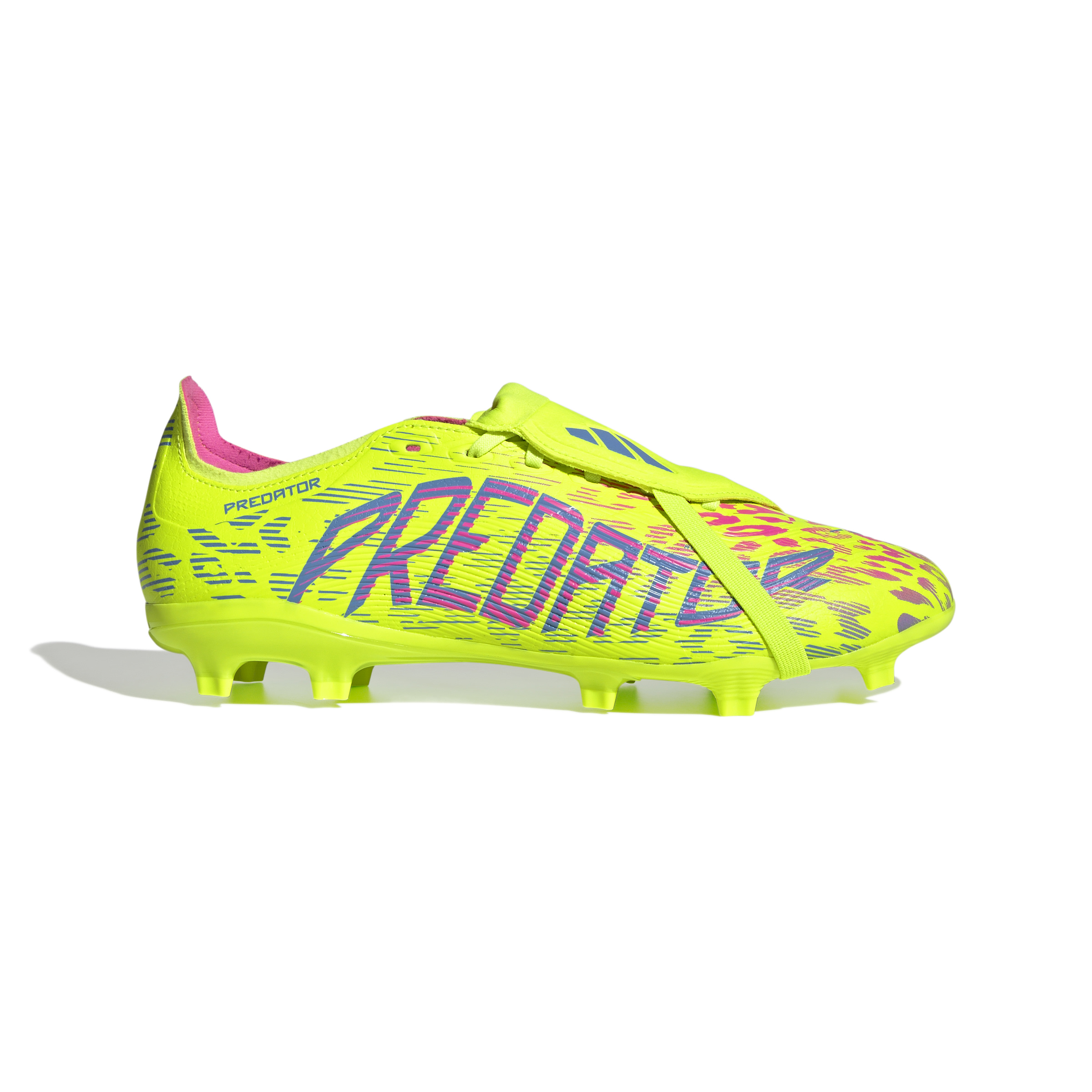 adidas Predator League FT Gras / Kunstgras Voetbalschoenen (FG/MG) Neongeel Blauw Roze