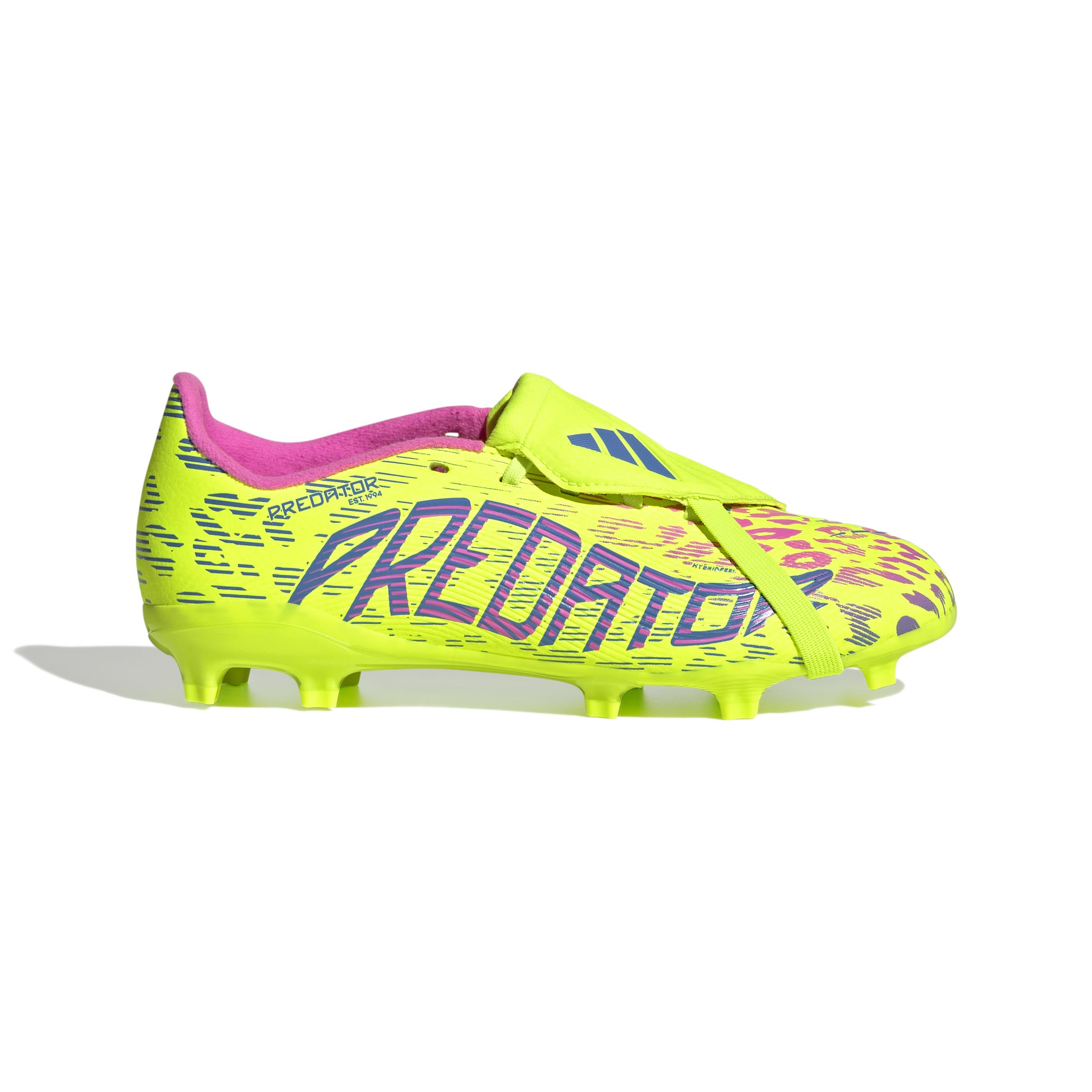 adidas Predator League FT Gras Voetbalschoenen (FG) Kids Neongeel Blauw Roze