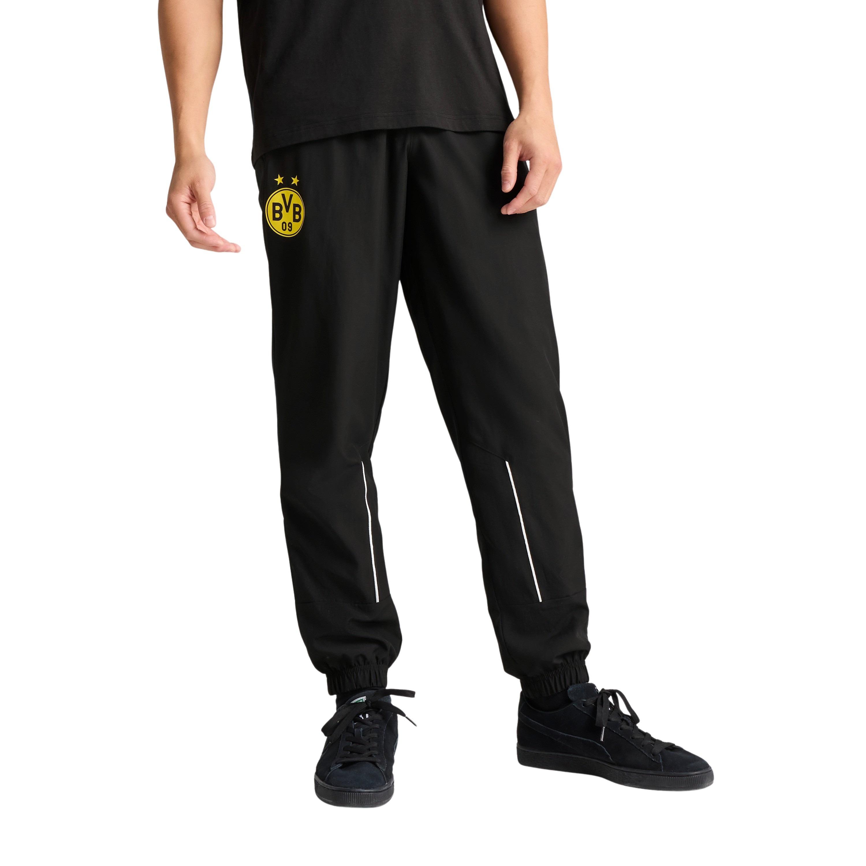 PUMA Borussia Dortmund FtblArchive Trainingsbroek 2024-2025 Zwart Geel