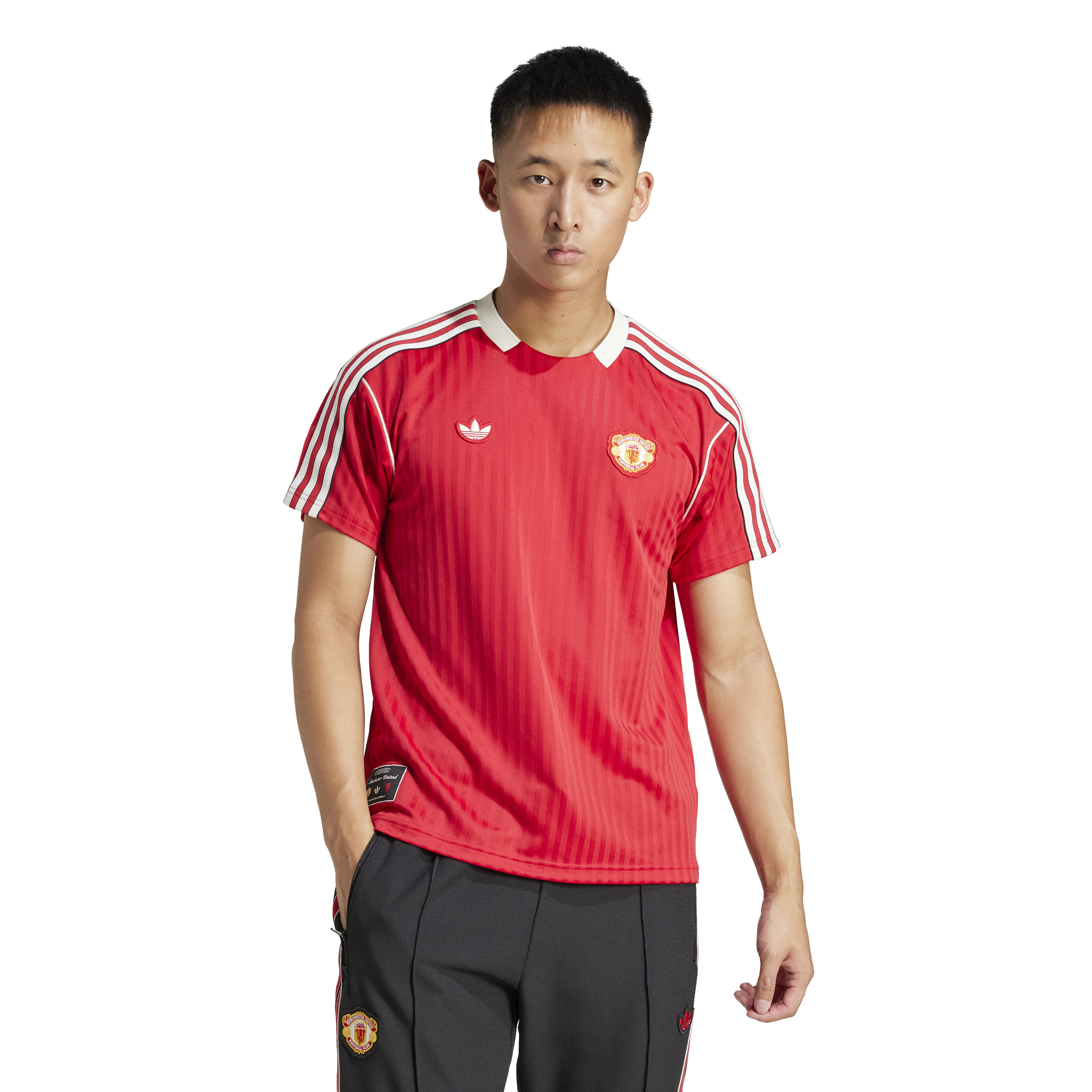 adidas Manchester United Icon T-Shirt 2024-2025 Rood Wit