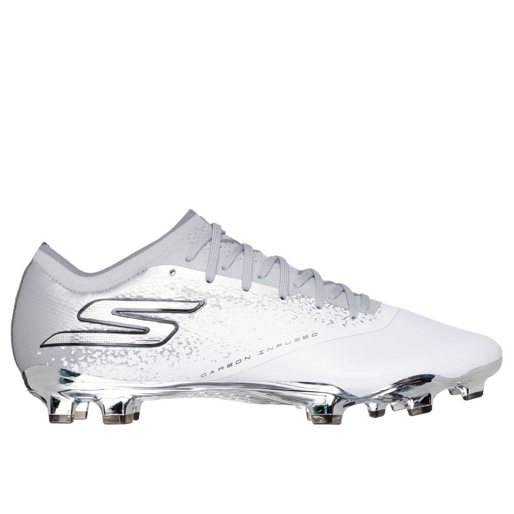 Skechers Razor 1.5 Elite Gras Voetbalschoenen (FG) Wit Zilver Zwart