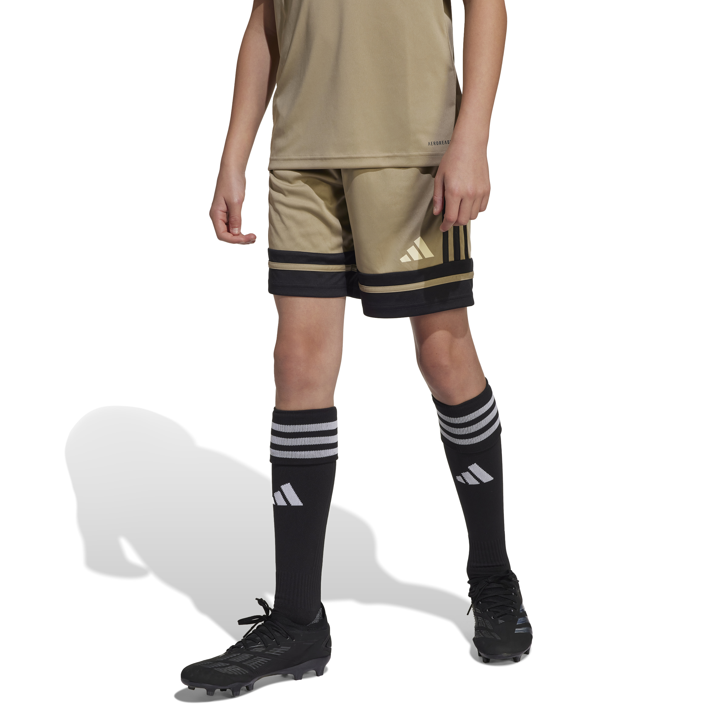 adidas Squadra 25 Voetbalbroekje Kids Beige Zwart