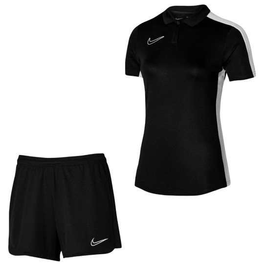 Nike Dri-FIT Academy 23 Polo Trainingsset Dames Zwart Wit