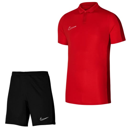 Nike Dri-FIT Academy 23 Polo Trainingsset Kids Rood Zwart