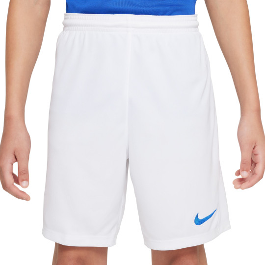 Nike Park III Short de Foot Enfants Blanc Bleu