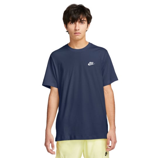 Nike Sportswear Club T-Shirt Donkerblauw Wit