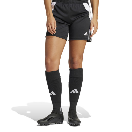 Short de football adidas Tiro 24 pour femme, noir et blanc