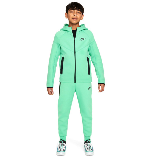 Nike Tech Fleece Sportswear Trainingspak Kids Felgroen Zwart