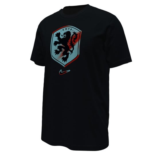 Nike Nederland Crest T-Shirt 2024-2026 Zwart