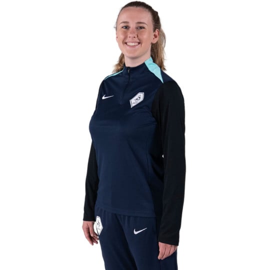 Nike KNVB Trainingspak 1/4-Zip 2024-2026 Dames Donkerblauw Turquoise Zwart