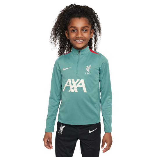 Nike Liverpool Academy Pro Trainingstrui 1/4-Zip 2024-2025 Kleuters Groen Rood