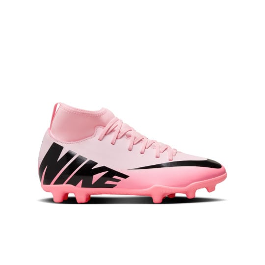 Nike Mercurial Superfly 9 Club Gazon Naturel / Gazon Artificiel Chaussures de Foot (MG) Enfants Rose Clair Rose Vif Noir