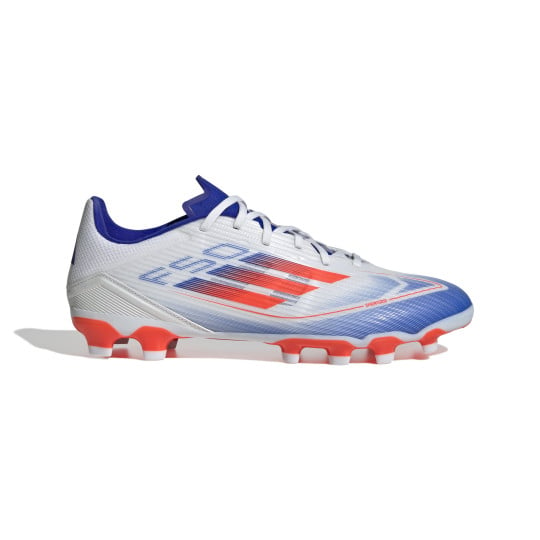 adidas F50 League Gazon Naturel Gazon Artificiel Chaussures de Foot (MG) Blanc Rouge Bleu