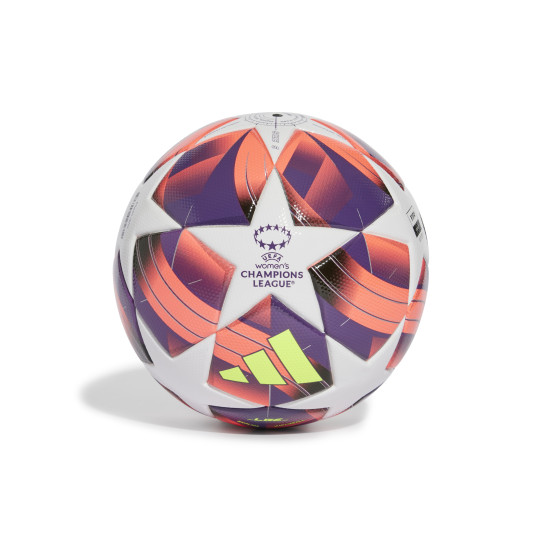 adidas Womens UEFA Champions League League Voetbal Maat 5 2024-2025 Oranje Zilver Geel
