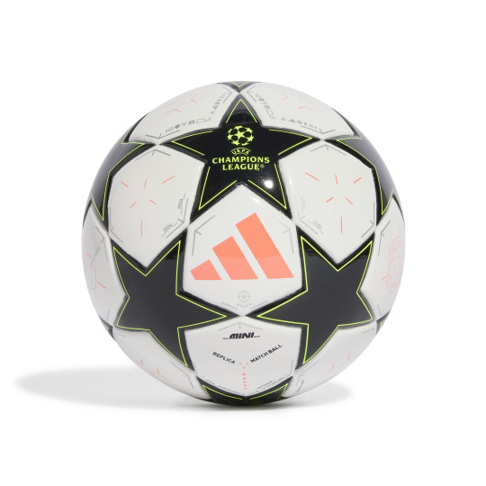 adidas UEFA Champions League Mini Voetbal Maat 1 2024-2025 Wit Zwart Oranje