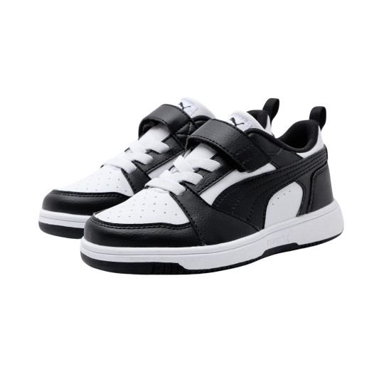 PUMA Rebound V6 Low Sneakers AC+ Kids Wit Zwart