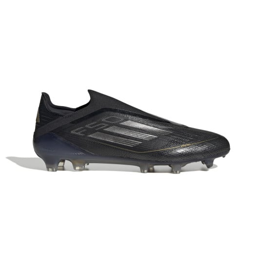 adidas F50 Elite Veterloze Gras Voetbalschoenen (FG) Zwart Grijs Goud
