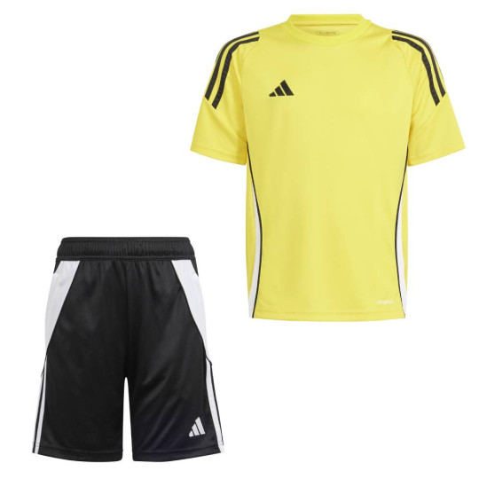 Kit d'entraînement adidas Tiro 24 pour enfants, jaune, noir, blanc