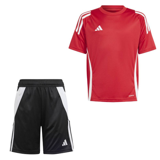 Kit d'entraînement adidas Tiro 24 pour enfants rouge noir blanc