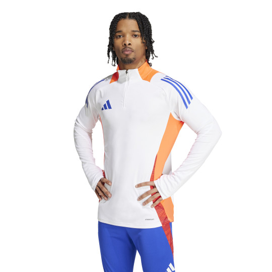 adidas Tiro 24 Trainingstrui 1/4-Zip Wit Blauw Rood Oranje