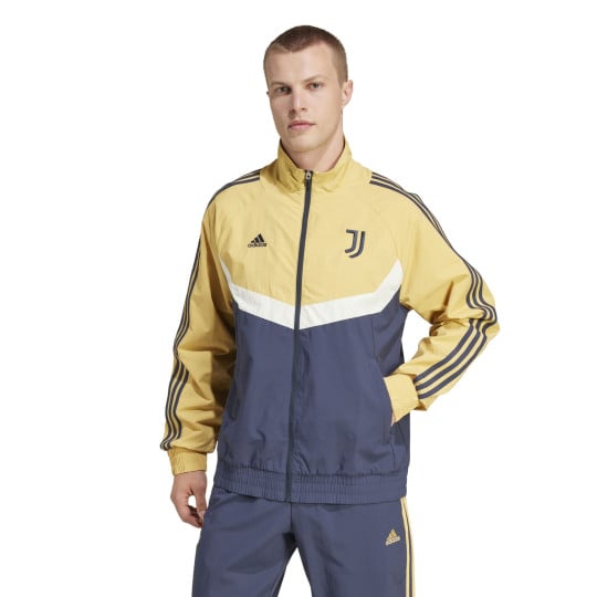 adidas Juventus Culturewear Trainingsjack Woven 2024-2025 Geel Donkerblauw