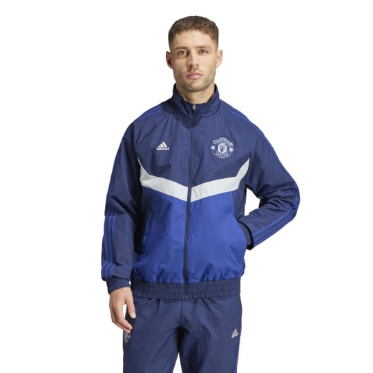 adidas Manchester United Culturewear Trainingsjack Woven 2024-2025 Donkerblauw Blauw