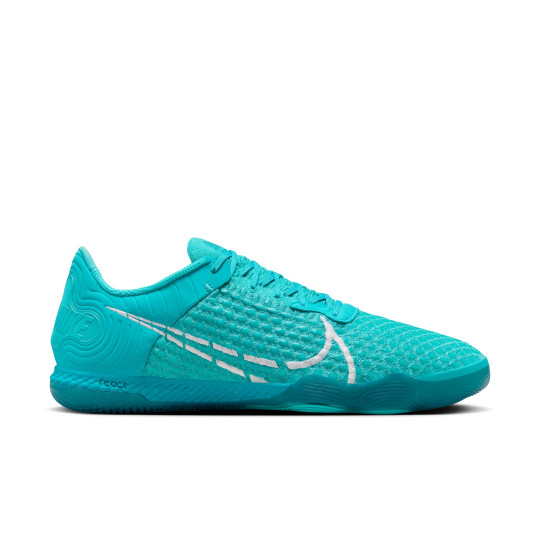 Nike React Gato Chaussures de Foot en Salle (IN) Turquoise Blanc