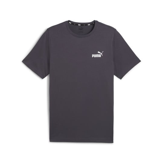 PUMA Essentials Small Logo T-Shirt Donkergrijs Wit
