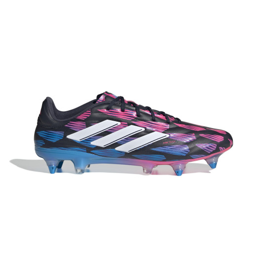 adidas Copa Pure 2 Elite Crampons Vissés Chaussures de Foot (SG) Noir Bleu Rose