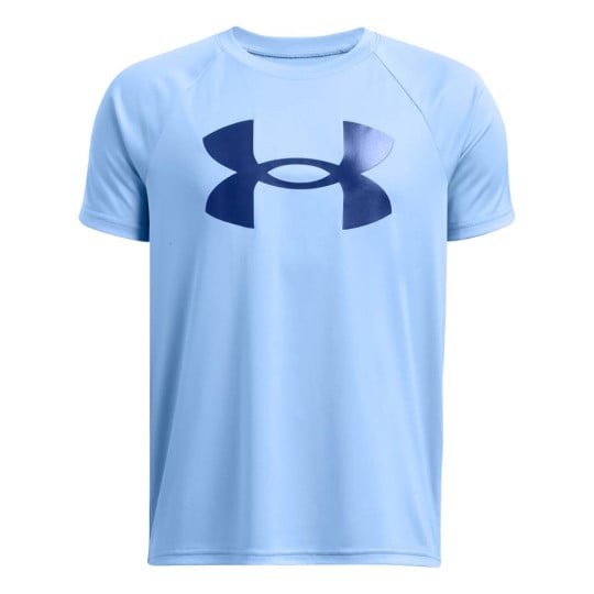 Under Armour Tech Big Logo T-Shirt Kids Blauw Zwart