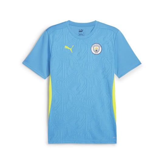 PUMA Manchester City Trainingsshirt 2024-2025 Kids Lichtblauw Geel