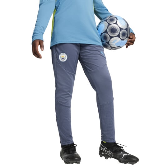 PUMA Manchester City Trainingsbroek 2024-2025 Kids Donkerblauw Lichtblauw