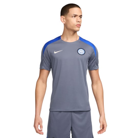 Nike Inter Milan Strike Trainingsshirt 2024-2025 Grijsblauw Blauw Beige