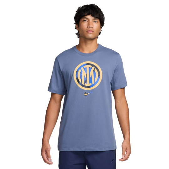 Nike Inter Milan Crest T-Shirt 2024-2025 Grijsblauw Goud