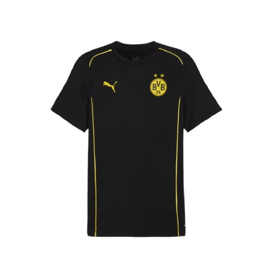 PUMA Borussia Dortmund Casuals T-Shirt 2024-2025 Zwart Geel