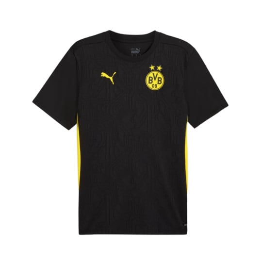 PUMA Borussia Dortmund Trainingsshirt 2024-2025 Kids Zwart GeelPUMA Borussia Dortmund Trainingsshirt 2024-2025 Kids Zwart Geel