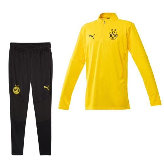 PUMA Borussia Dortmund Trainingspak 1/4-Zip 2024-2025 Geel Zwart